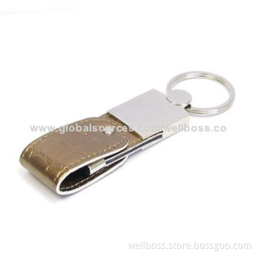 Colorful Leather USB Flash Drive with Keychain, 1 to 32GB, Factory Price